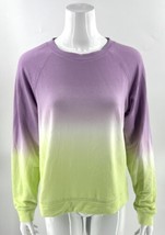 Sanctuary Sweatshirt Top Size Medium Purple Lime Green Ombre Pullover Wo... - £27.09 GBP