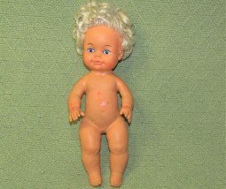 Vintage Playmates Rubber Doll 1974 11&quot; White Bond Blue Eyes Hong Kong #8121 Toy - £11.08 GBP