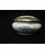 IMPERIA/IMPERIAL LIMOGES Trinket Box, Porcelain With 22K Gold-Rimmed Lid - $69.99
