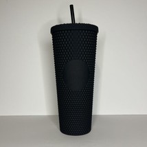 NWT Starbucks Matte Black Studded Tumbler 24 oz Hot Cold Lid And Straw Included - $50.00