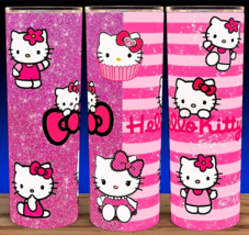 Hello Kitty Pink Bows and Stripes Tumbler Cup Mug 20oz - £15.78 GBP