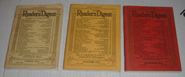 Reader&#39;s Digest--3 different--C...1937...depression era - £10.24 GBP