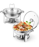 CHAFING DISH BUFFET 2 PACK 5 QUART STAINLESS STEEL NEW - $49.49