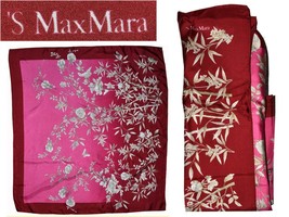 MAX MARA Scarf Woman 66x66 cm Showroom Sample 100% Silk MM01 T0G - £58.56 GBP