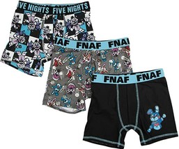 Five Nights At Freddy&#39;s Boy&#39;s Athletic Boxer Briefs Underoos X-SMALL ~ 3 Pack  - £13.06 GBP