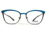Vogue VO 3999 998-S Brille Rahmen Blau Silber Quadratisch Voll Felge 50-... - $37.03
