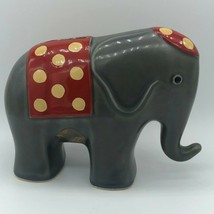 Elephant Bank Porcelain Sandra Pailet Vintage New York Polka Dot Coin  - £19.18 GBP