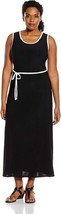 Star Vixen Women&#39;s Plus Size 3X Sleeveless Round Neck Maxi Dress Black/I... - £22.16 GBP