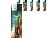 Elephant Art D30 Lighters Set of 5 Electronic Refillable Butane  - $15.79