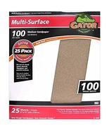 Gator 9&quot; x 11&quot; Multi-Surface Sanding Sheets, 100 Grit, 25 Pack - $32.28 CAD