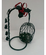 Vintage table top metal  winter christmas hanging small decorative bird ... - $41.66 CAD