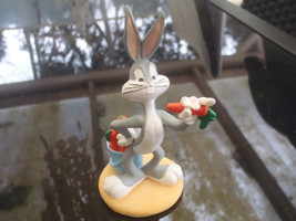 Extremely Rare! Looney Tunes Bugs Bunny with Basket Carrots Figurine Statue - $135.00