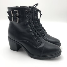 Charlotte Russe Black Lace Up Platform Boots Size  6 - £19.78 GBP