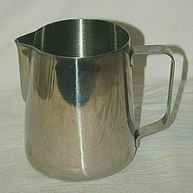Vintage Frothing Milk Pitcher 24 oz. 18/10 Stainless Steel Unknown Maker - £31.80 GBP