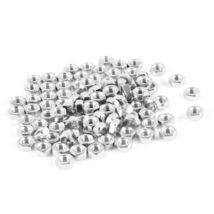 100Pcs M3 3mm Female Thread Hex Metal Nut Fastener Silver Tone  - $14.00