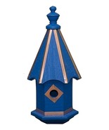 BLUEBIRD BIRDHOUSE - Bright Blue with Copper Trim & Accents Amish Handmade USA - $149.97