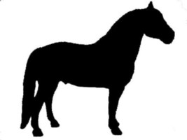 Morgan Horse Silhouette Equine Decal Black Sticker - Not Waterproof - $4.00