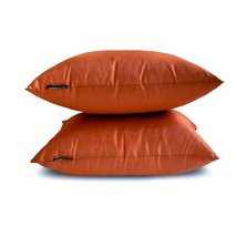 Plain Pillow Covers Rust Set of 2, Art Silk Plain &amp; Solid - Rust Luxury - £13.51 GBP+