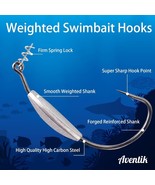 5/0 1/4 Oz Weedless Weighted Swimbait Hooks with Twist-lock for Bass Fis... - £8.52 GBP