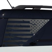 Fits 21-22 Ford Bronco  Rear 3rd Window Distressed American Flag Decal S... - £31.69 GBP