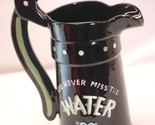 Ceramic Black Hand Pump Water Pitcher - £19.45 GBP
