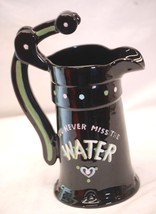 Ceramic Black Hand Pump Water Pitcher - £19.37 GBP