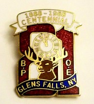 VTG BPOE Glens Fall New York Elk Centennial1886-1986 Gold Tone Enamel La... - £5.63 GBP