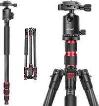 Neewer 79 Inches Carbon Fiber Camera Tripod Monopod with 2 Center Axis, 360 - £134.28 GBP