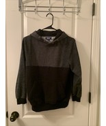 UNIVIBE Boys Black Gray Hoodied Sweatshirt Hoodie Size Large - £28.55 GBP