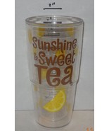 24 oz Tervis Tumbler Sunshine Sweet Tea Lemons Yellow Brown - $297.83 MXN