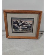 Hand Painted Rocky Mountans Eagle Feading Her Babies - $11.14