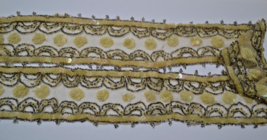 Antique Victorian Hand Made hand Embroidered Lace 72 cm 1880-90s - $69.20