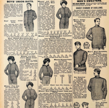 1901 Union Suit Sweaters Reproduction Advertisement Sears Fashion Clothe... - $19.99