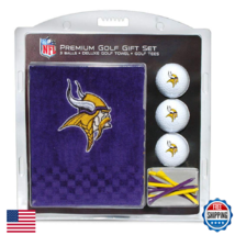 Team Golf NFL Minnesota Vikings Embroidered Golf Towel, 3 Golf Balls NEW - $52.80