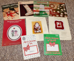 Lot 9 Cross Stitch Christmas Booklets Leaflets Magazine++ Patterns LOOK! - $9.89