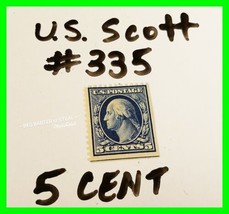 U.S. Stamp Scott 335 5 Cent Blue 19th Century Excellent Condition! - £38.91 GBP