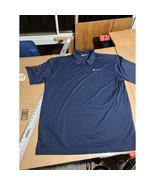 Nike Golf Polo Dri-Fit Shirt Men&#39;s XXL, Navy Blue Logo Bosch, Short Slee... - $13.86