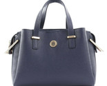 TOMMY HILFIGER Womens Handbag Core Med Navy Size 8&quot; X 4&quot; X 12&quot; AW0AW07507 - £56.14 GBP