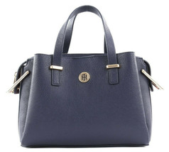 TOMMY HILFIGER Womens Handbag Core Med Navy Size 8&quot; X 4&quot; X 12&quot; AW0AW07507 - £55.36 GBP
