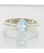 Sparkling Powder Blue Topaz Handmade 925 Silver Solitaire Ladies Ring si... - £61.75 GBP