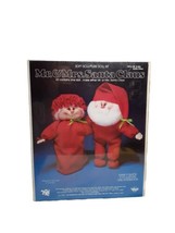 Vintage Valiant Christmas Mr &amp; Mrs Santa Claus Soft Sculpture Doll Craft Kit 876 - £7.75 GBP