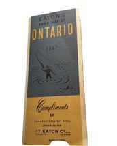 Eatons Road Map Of Ontario 1947 Brochure/Pamphlet  - $34.42