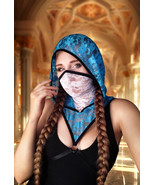 Lace sexy hood mask.Rave mask for party, festival, cosplay.Harness gothic mask. - $79.00