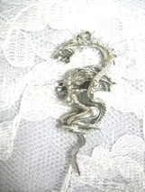 Woman Riding Serpent Dragon Fantasy Whitesnake Usa Pewter Pendant Adj Necklace - £9.42 GBP