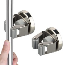 Heavy Duty Magnetic Hooks,Strong Magnetic Mop Broom Holder Wall Mount,No... - £20.37 GBP