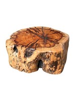 THY COLLECTIBLES Natural Tree Trunk Stump Stool with Live Edge Solid Woo... - $35.99