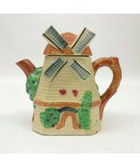 Dutch Windmill Porcelain Teapot Made in Japan 18-20 ounces Vintage - $14.84