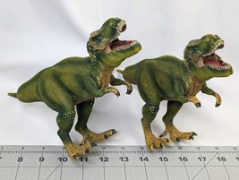 Schleich Tyrannosaurus Rex 6 Inch Dinosaur Figure T Rex Movable Jaws Lot of 2 - £13.41 GBP