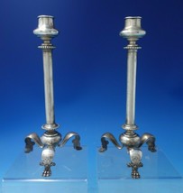 Bead by Shiebler Sterling Silver Candlestick Pair #1172 9 1/2&quot; x 4 1/2&quot; (#5585) - £1,032.15 GBP