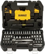 Dewalt Mechanics Tools Kit And Socket Set, 1/4&quot; &amp; 3/8&quot; Drive, Sae,, Dwmt... - $84.99